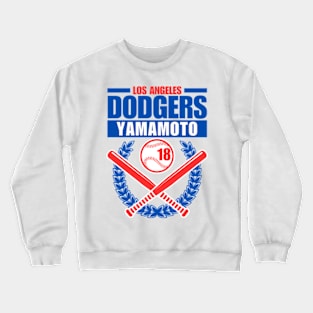 LA Dodgers Yamamoto 18 Baseball Crewneck Sweatshirt